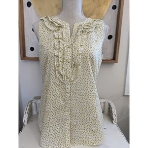 Loft Sleeveless Button Up Top